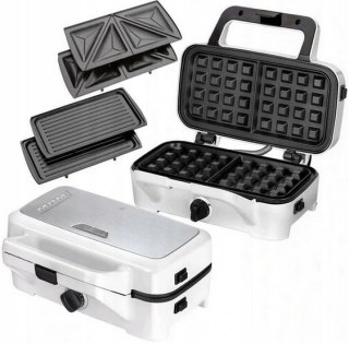 Opiekacz 3W1 Mpm Mop-33M: Gofry, Kanapki, Grill, Wymienne Płyty, 1200W