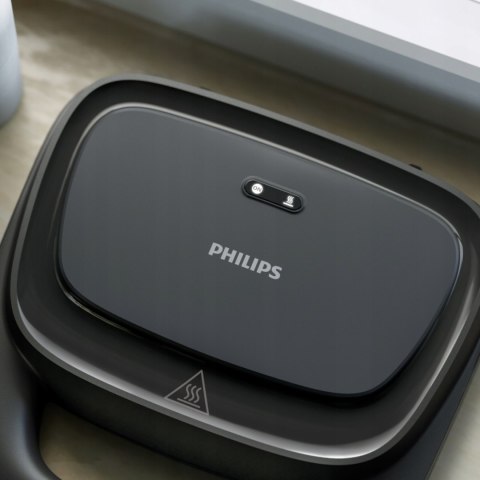 Opiekacz Do Kanapek Philips 3000, 750W, Nieprzywierające Płyty, Easy Lock