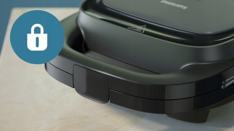 Opiekacz Do Kanapek Philips 3000, 750W, Nieprzywierające Płyty, Easy Lock