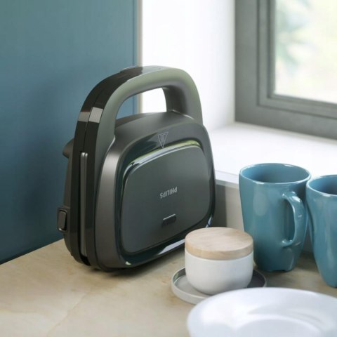 Opiekacz Do Kanapek Philips 3000, 750W, Nieprzywierające Płyty, Easy Lock