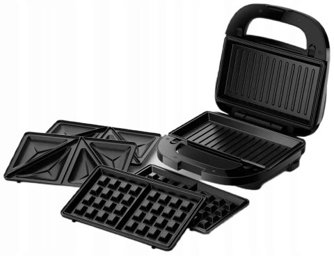 Opiekacz Philips Hd2350/80 3W1: Kanapki, Panini, Gofry, 750W, Kolor Czarny