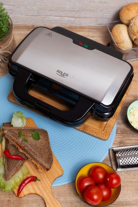 Opiekacz Xxl Do Kanapek 1300W, Nieprzywierająca Powłoka, Duże Płyty