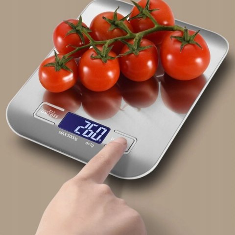 Waga Kuchenna Blow Ks202 10Kg, Dokładność 1G, Stal Nierdzewna, Lcd, Tary