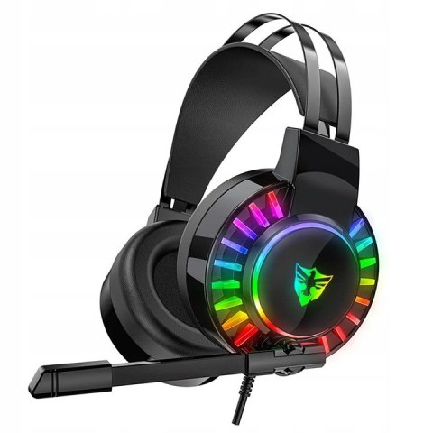 Gamingowe Słuchawki Nauszne Z Rgb, Mikrofonem I Regulacją Głośności Usb