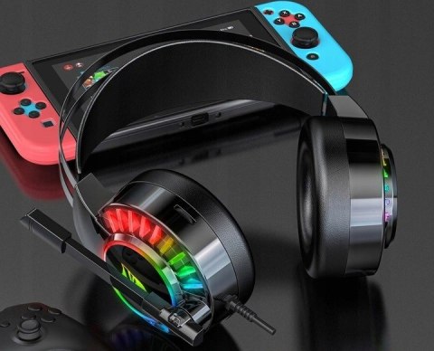 Gamingowe Słuchawki Nauszne Z Rgb, Mikrofonem I Regulacją Głośności Usb