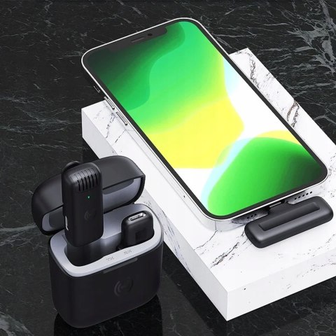 Mikrofon Bezprzewodowy 360° Usb-C/Iphone Z Funkcją Redukcji Szumów I Etui