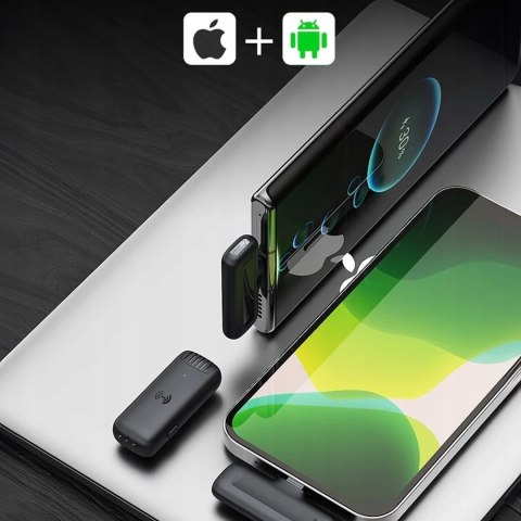 Mikrofon Bezprzewodowy 360° Usb-C/Iphone Z Funkcją Redukcji Szumów I Etui