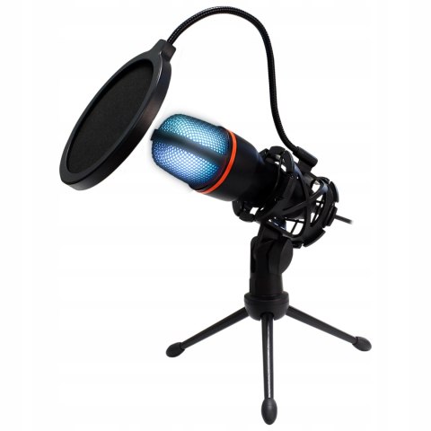 Mikrofon Gamingowy Usb Led Blow Z Filtrem Pop I Statywem Antywstrząsowym