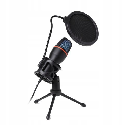 Mikrofon Gamingowy Usb Led Blow Z Filtrem Pop I Statywem Antywstrząsowym