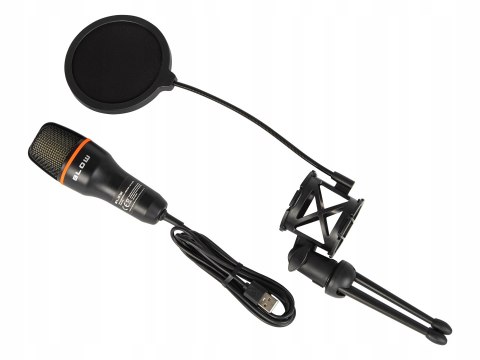 Mikrofon Gamingowy Usb Led Blow Z Filtrem Pop I Statywem Antywstrząsowym