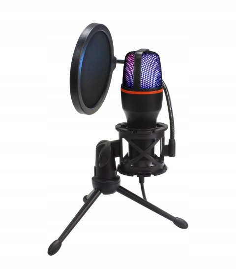 Mikrofon Gamingowy Usb Led Blow Z Filtrem Pop I Statywem Antywstrząsowym