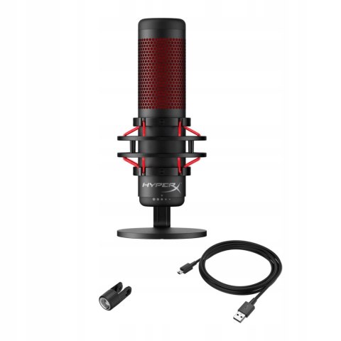 Mikrofon Hyperx Quadcast Czarno-Czerwony, Pojemnościowy, Usb, 3M Kabel