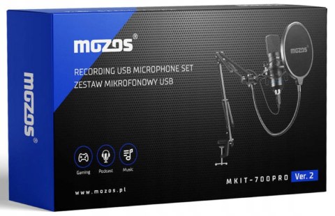 Mikrofon Mozos Mkit-700 Pro V2 Usb Kardioidalny Do Komputera 192Khz