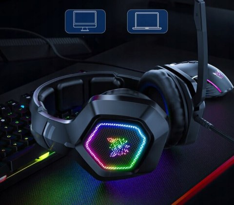 Onikuma K10 Słuchawki Gamingowe Usb Z Mikrofonem Led Rgb Redukcja Szumów