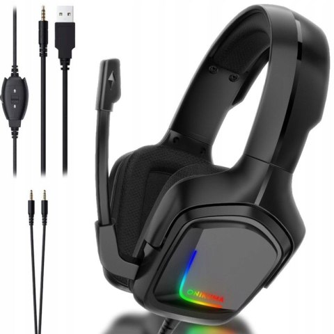 Onikuma K20 Słuchawki Gamingowe Rgb Z Redukcją Szumów I Mikrofonem Kabel 2M