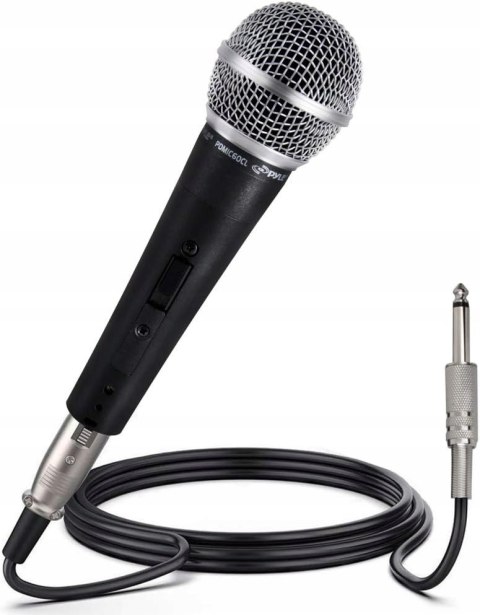 Pyle Pdmic59 Dynamiczny Mikrofon Wokalny Z Kablem Xlr 4,5M Kardioidalny