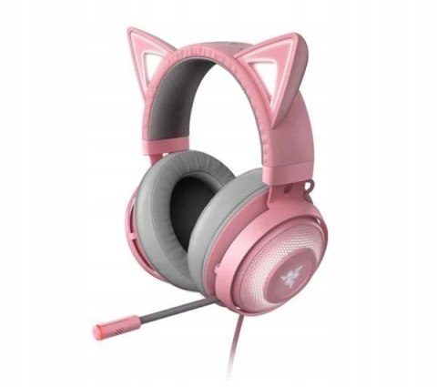 Razer Kraken Kitty Quartz Różowe Słuchawki Gamingowe Z Mikrofonem Usb