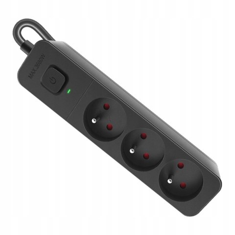 Listwa Zasilająca Defender Sfs 131 3 Gniazda 1,5M Czarna Ochroną Dzieci
