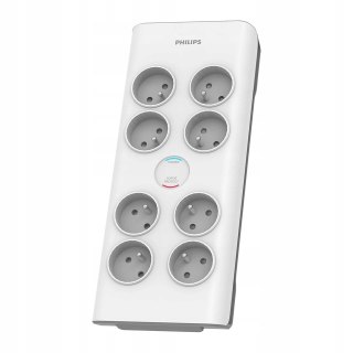 Listwa Zasilająca Philips 8 Gniazd 2M Filtr Przeciwprzepięciowy 900J