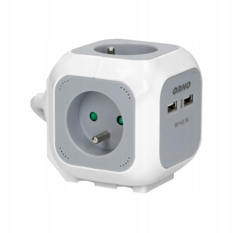 Magic Cube Przedłużacz 4 Gniazda 230V Usb 2.1A 1,4M Mocowanie Na Ścienie