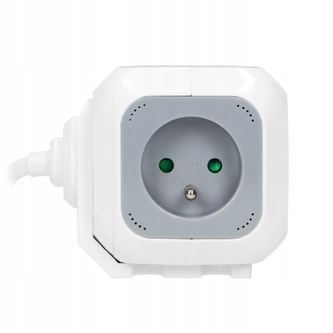 Magic Cube Przedłużacz 4 Gniazda 230V Usb 2.1A 1,4M Mocowanie Na Ścienie