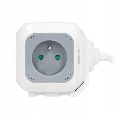 Magic Cube Przedłużacz 4 Gniazda 230V Usb 2.1A 1,4M Mocowanie Na Ścienie