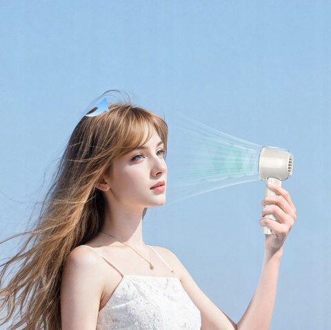 Mini Wiatracz Ręczny Usb-C 3000Mah 5 Trybów, Led Wyświetlacz, 16H Pracy