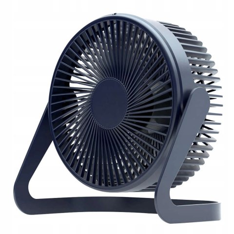 Mini Wiatraczek Usb Granatowy 360° Regulacji, Przenośny, Cichy Na Biurko