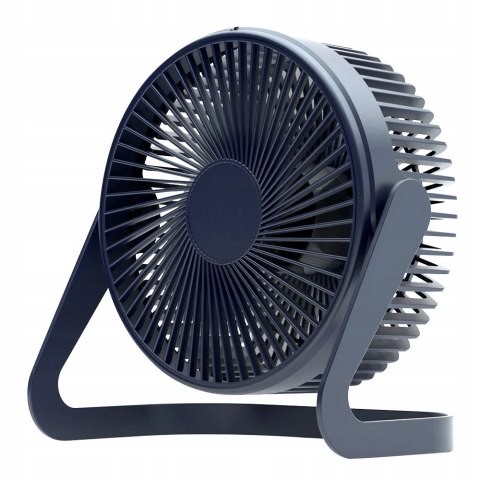 Mini Wiatraczek Usb Granatowy 360° Regulacji, Przenośny, Cichy Na Biurko