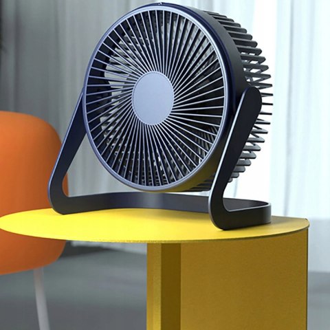 Mini Wiatraczek Usb Granatowy 360° Regulacji, Przenośny, Cichy Na Biurko
