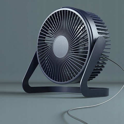 Mini Wiatraczek Usb Granatowy 360° Regulacji, Przenośny, Cichy Na Biurko