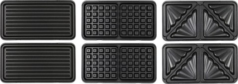 Opiekacz 3W1 Lund 900W - Wymienne Płyty: Tosty, Gofry I Grill, 28X15 Cm