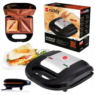 Opiekacz Kanapek Ceramiczny St11 Ruddy Eldom 2 Kanapki, Termostat, Nonstick