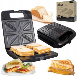 Opiekacz Tostów Eldom Ik2502 2300W 4-Kanapkowy Non-Stick Granitowy Design