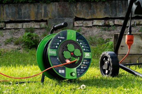 Przedłużacz Bębnowy 50M Metalowy 4 Gniazda Ip44 3X2,5Mm Kabel Wuber