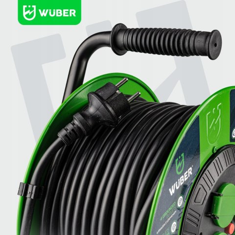 Przedłużacz Bębnowy 50M Metalowy 4 Gniazda Ip44 3X2,5Mm Kabel Wuber
