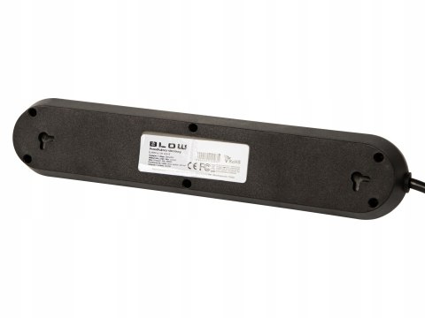 Przedłużacz Blow Czarny, 3M, 5 Gniazd, Usb 3 X Usb, Z Włącznikiem, Ce Rohs