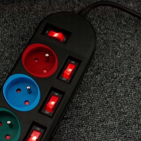 Przedłużacz Listwa Zasilająca Vayox 2M 5 Gniazd Z Wyłącznikami Kątowa