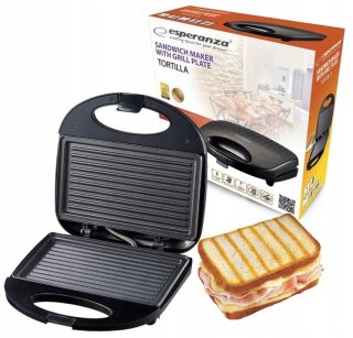 Szybki Opiekacz Do Kanapek Panini Grill 1000W Z Nieprzywierającymi Płytami