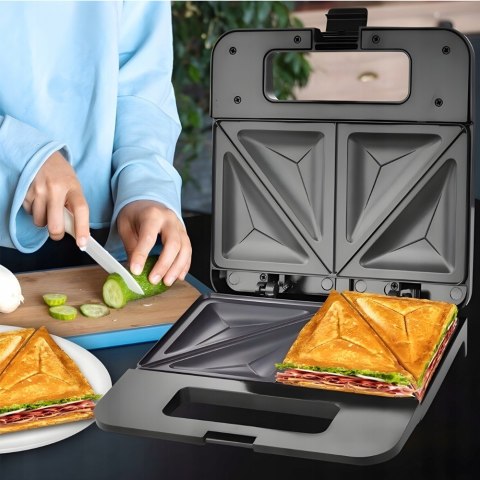 Toster Opiekacz Do Tostów 1000W Non-Stick Z Antipoślizgowymi Nóżkami!