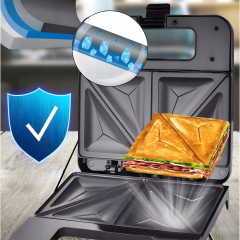 Toster Opiekacz Do Tostów 1000W Non-Stick Z Antipoślizgowymi Nóżkami!