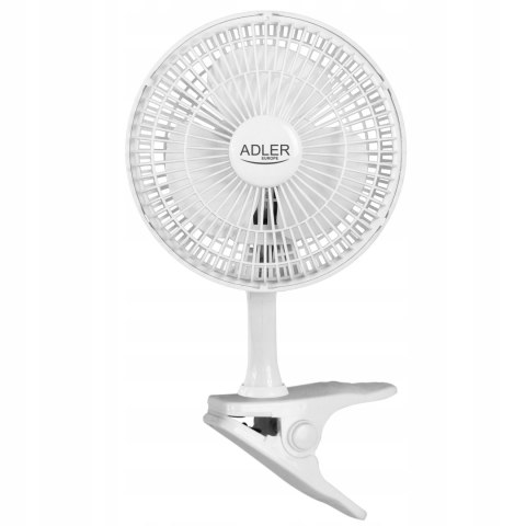 Wentylator Biurkowy 2W1 Klips+Podstawa 15Cm, Regulacja Kąta, 2 Prędkości