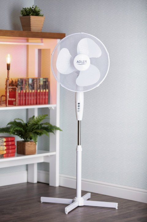Wentylator Podłogowy Adler Ad 7305 40Cm, Regulacja Wysokości, Oscylacja 76°