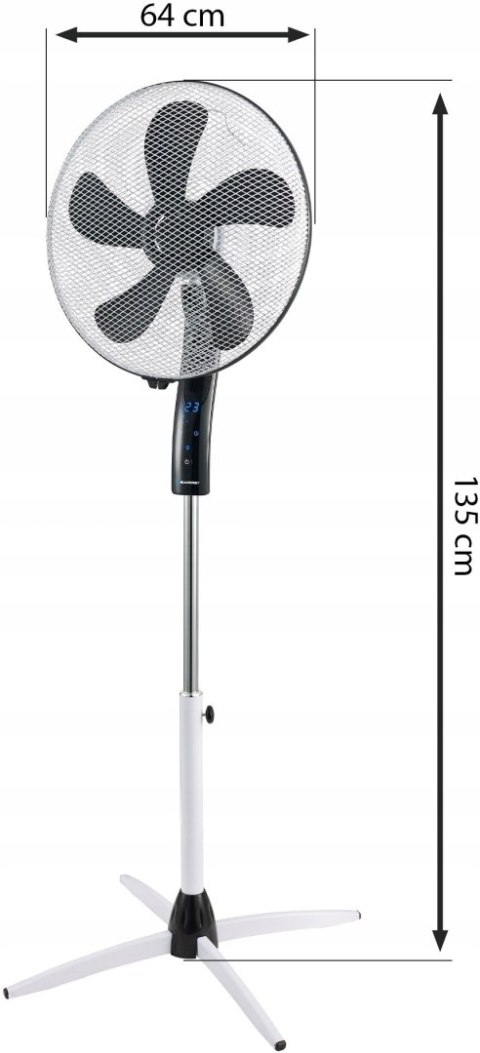 Wentylator Stojący Blaupunkt Asf701 55W 40Cm - Oscylacja, Timer, Pilot