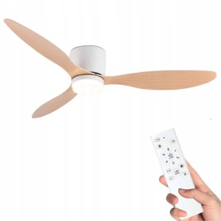 Wentylator Sufitowy Led 132Cm, 3 Barwy, Lato/Zima, 6 Trybów, Mocny + Pilot