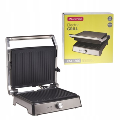 Grill Elektryczny 2000W Kamille - Składany Opiekacz Do Tostów I Panini