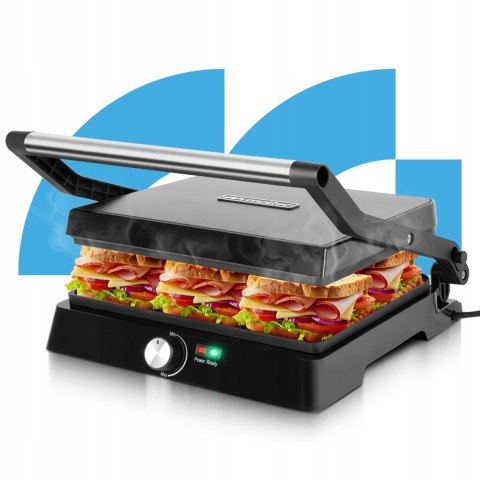 Grill Elektryczny 2200W Non-Stick, 180° Zawiasy, Taca Ociekowa, Regulacja