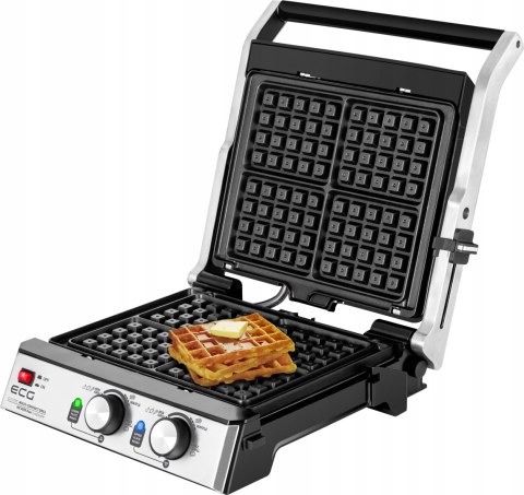 Grill Elektryczny 3W1 2000W - Gofry, Panini, Bbq, 4 Pozycje, Regulacja