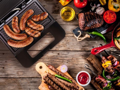 Grill Kontaktowy 800W - Opiekacz Do Kanapek, Nieprzywierający Składany