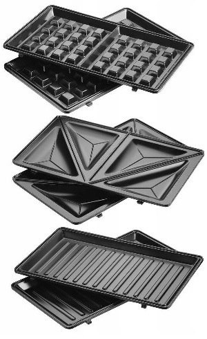 Opiekacz 3 W 1 Amica Smk4021 - Sandwich, Gofwry, Grill, 750W, Cooltouch